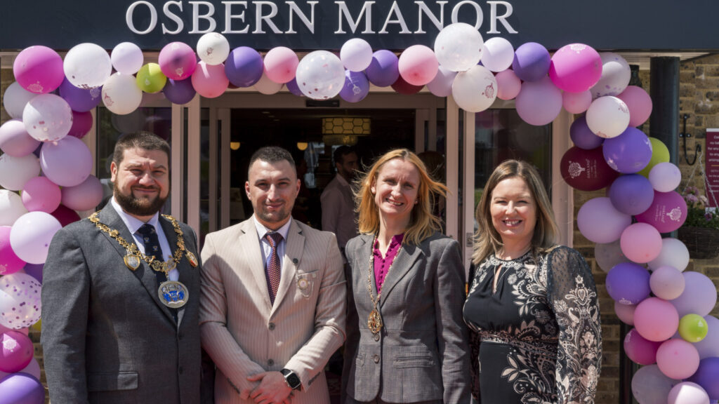 From left: Mayor of Medway Councillor Marian Nestorov, Osbern Manor’s new manager Claudiu Lucean, Mayoress Liubov Nestorov, chief executive of Oakland Care Joanne Balmer